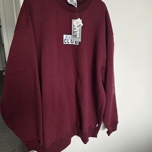 Pro Club Men's Maroon Crewneck Sweater